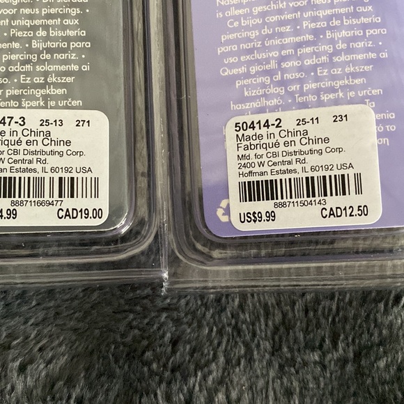 Claire's nose rings cubic zirconia bundle of 2 - Picture 2 of 2